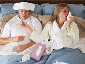 Простуда и грипп быстро распространяюся воздушно-капельным путем