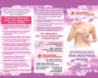 Буклет Профилактика рака молочной железы